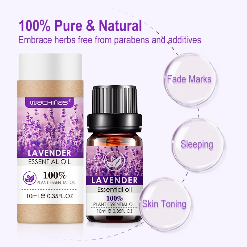 huile de lavande - 10ml huile de lavande biologique 100% pure huile de massage nourrissante pour le visage et le corps pour aider à dormir